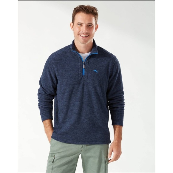 NWT Tommy Bahama Cloud Peak Half Zip Fleece Pullover XL - Picture 1 of 4